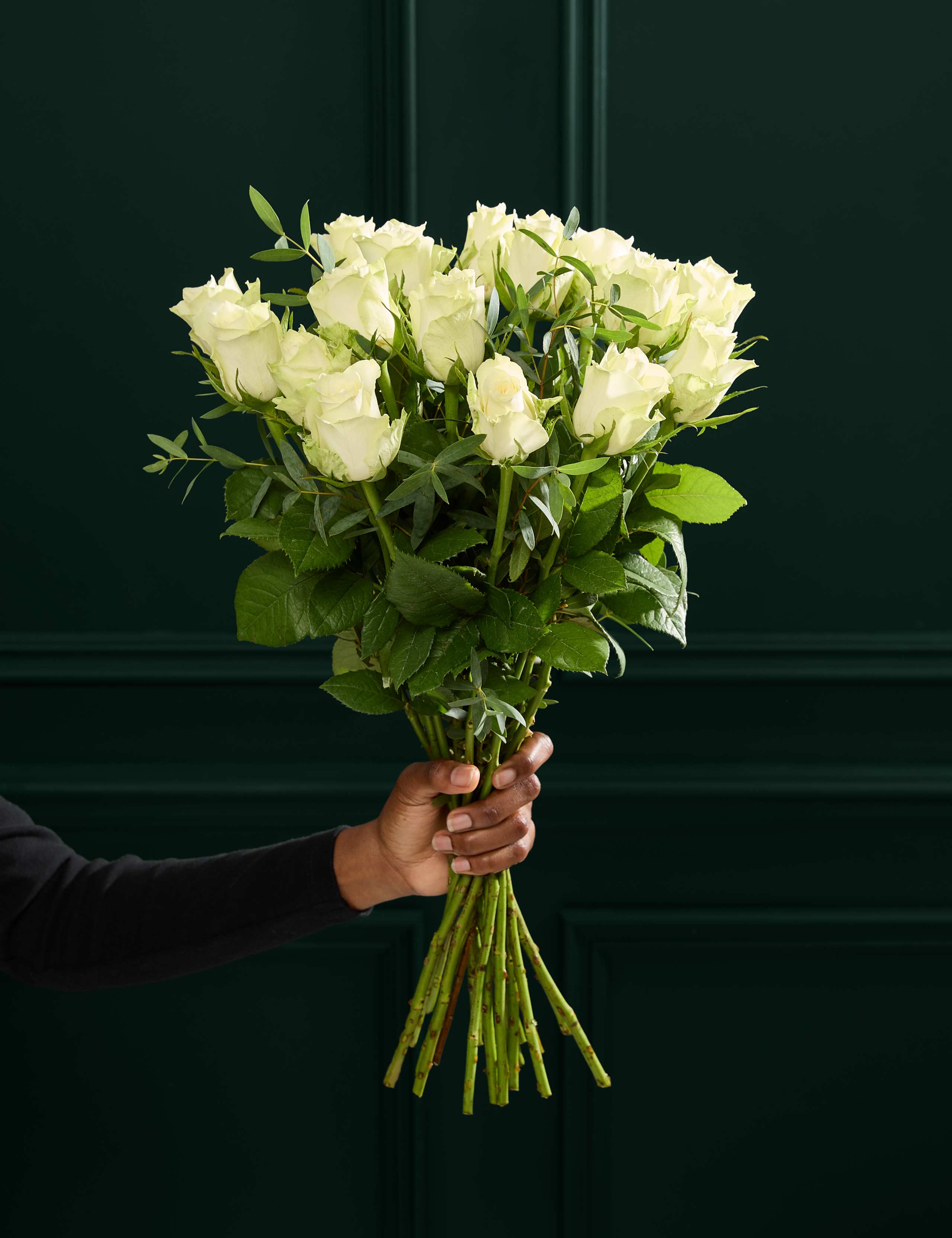 White Rose & Eucalyptus Letterbox Flowers