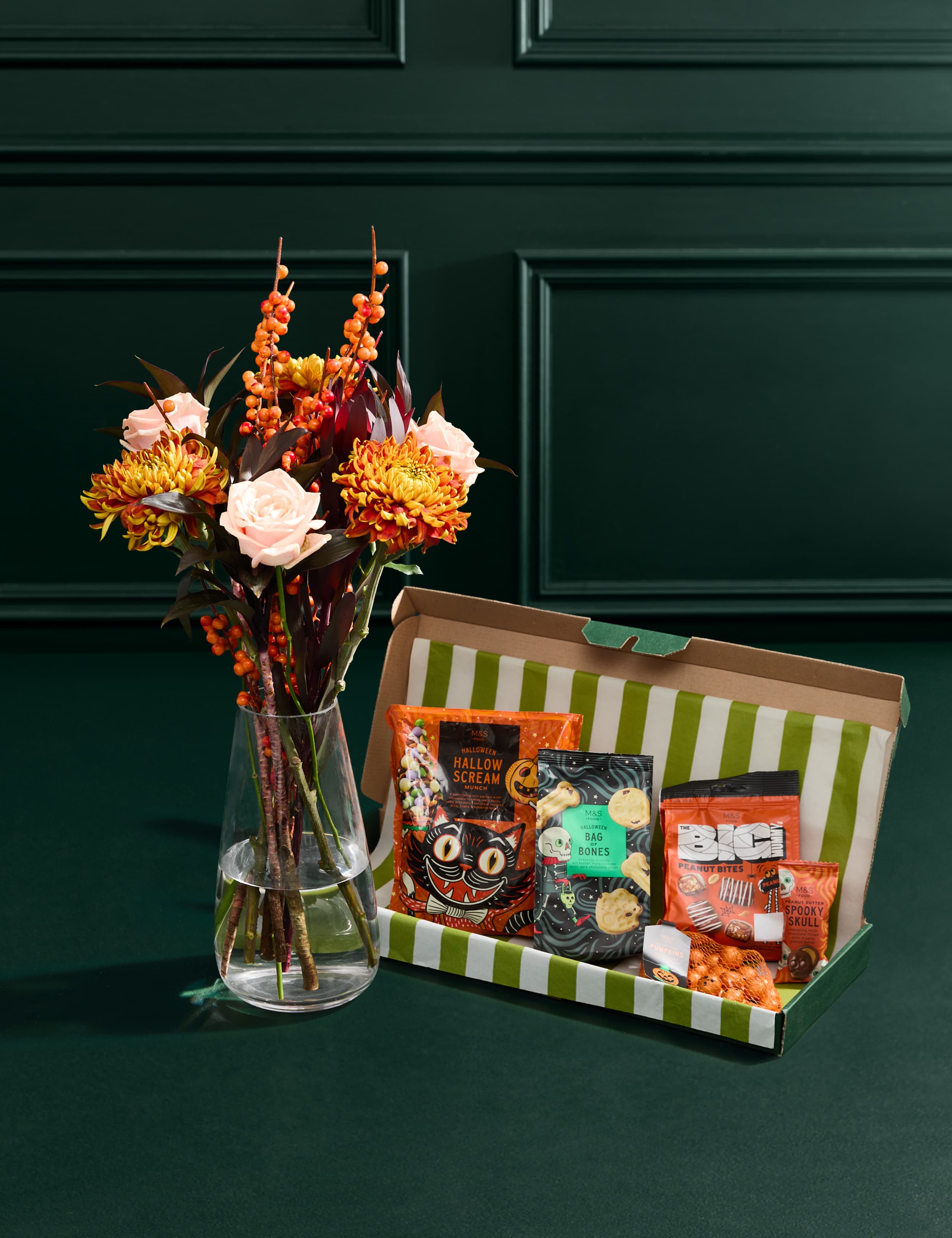 Autumnal Bouquet with Halloween Letterbox Gift