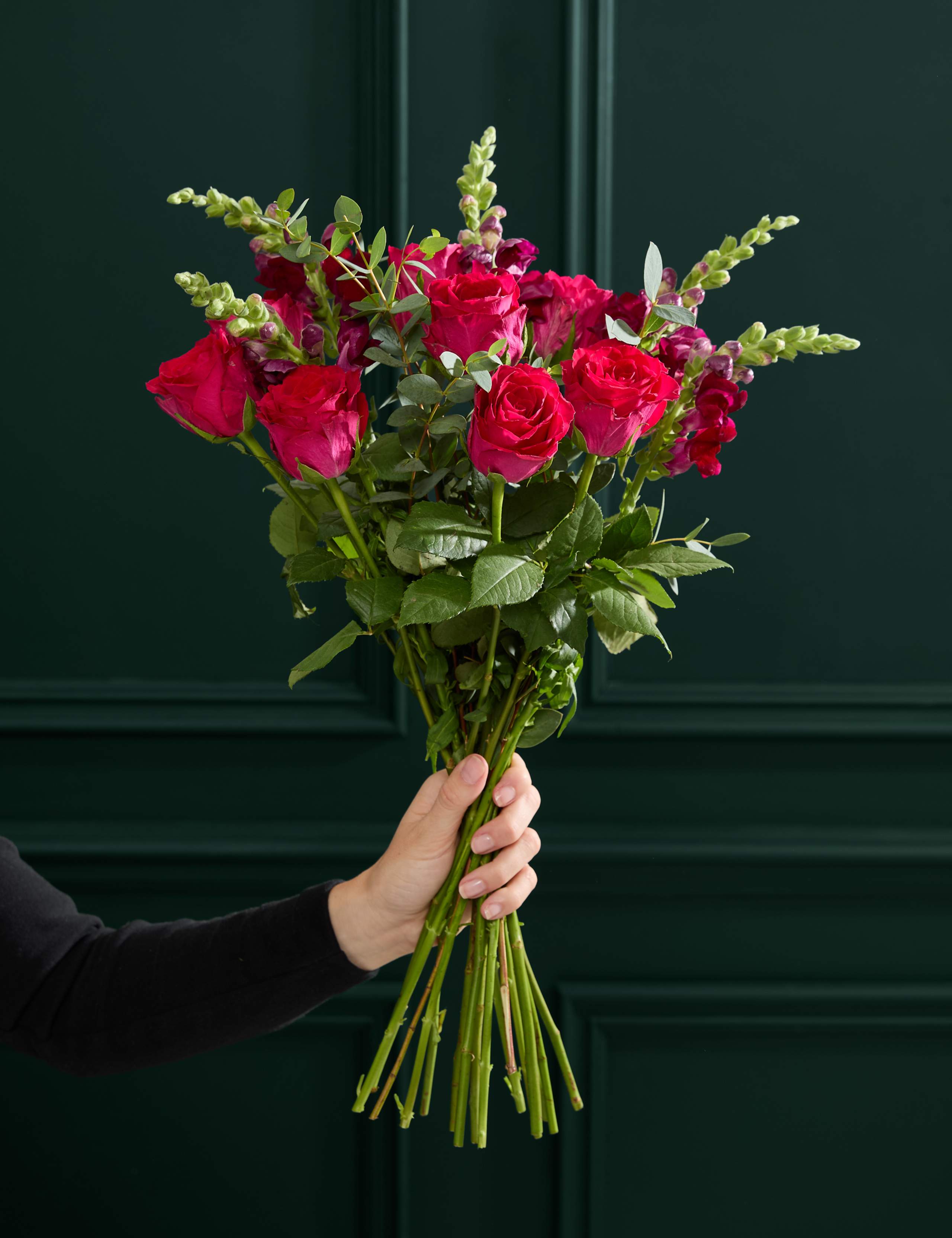 Vibrant Rose & Antirrhinum Letterbox Flowers