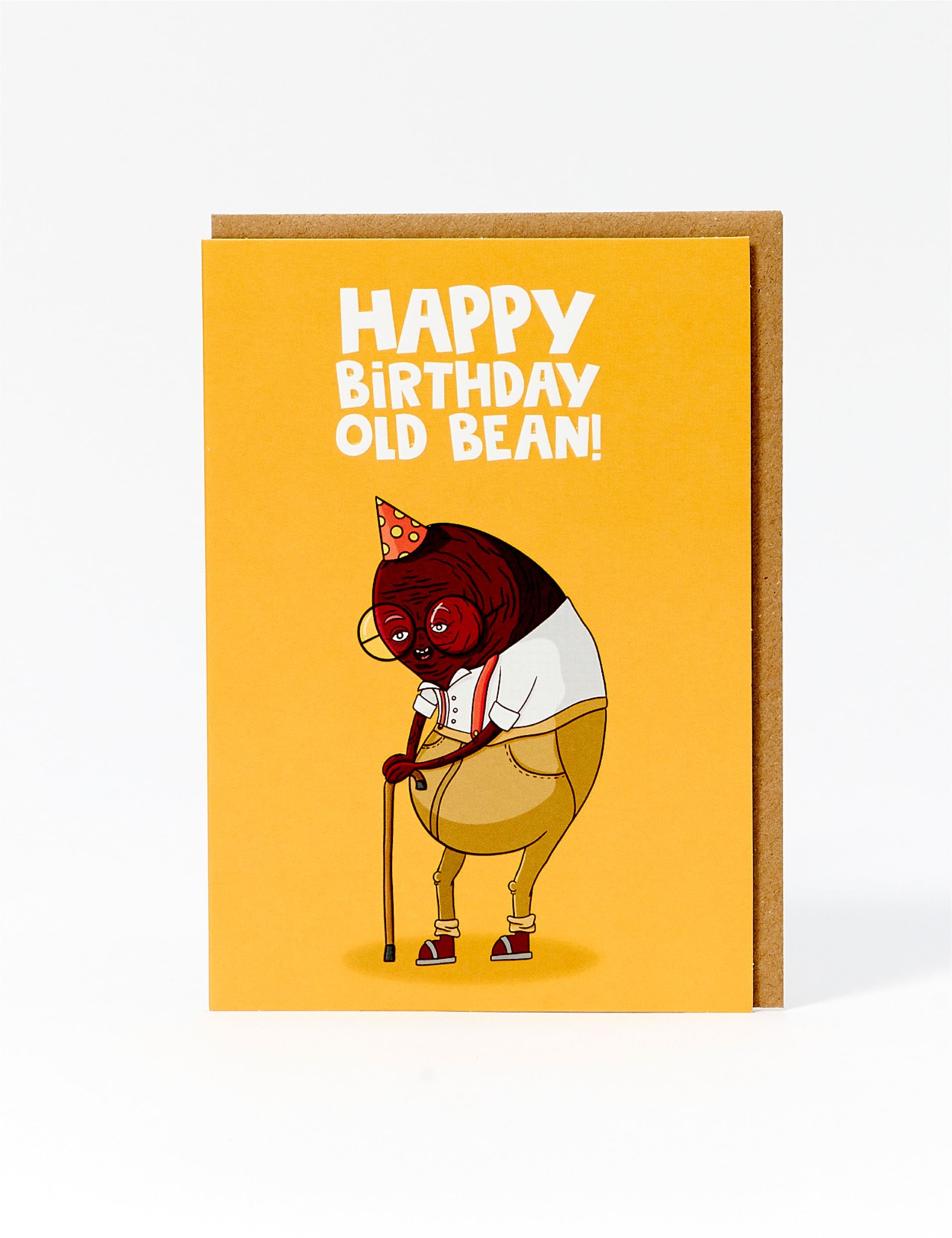 Old Bean Birthday Card