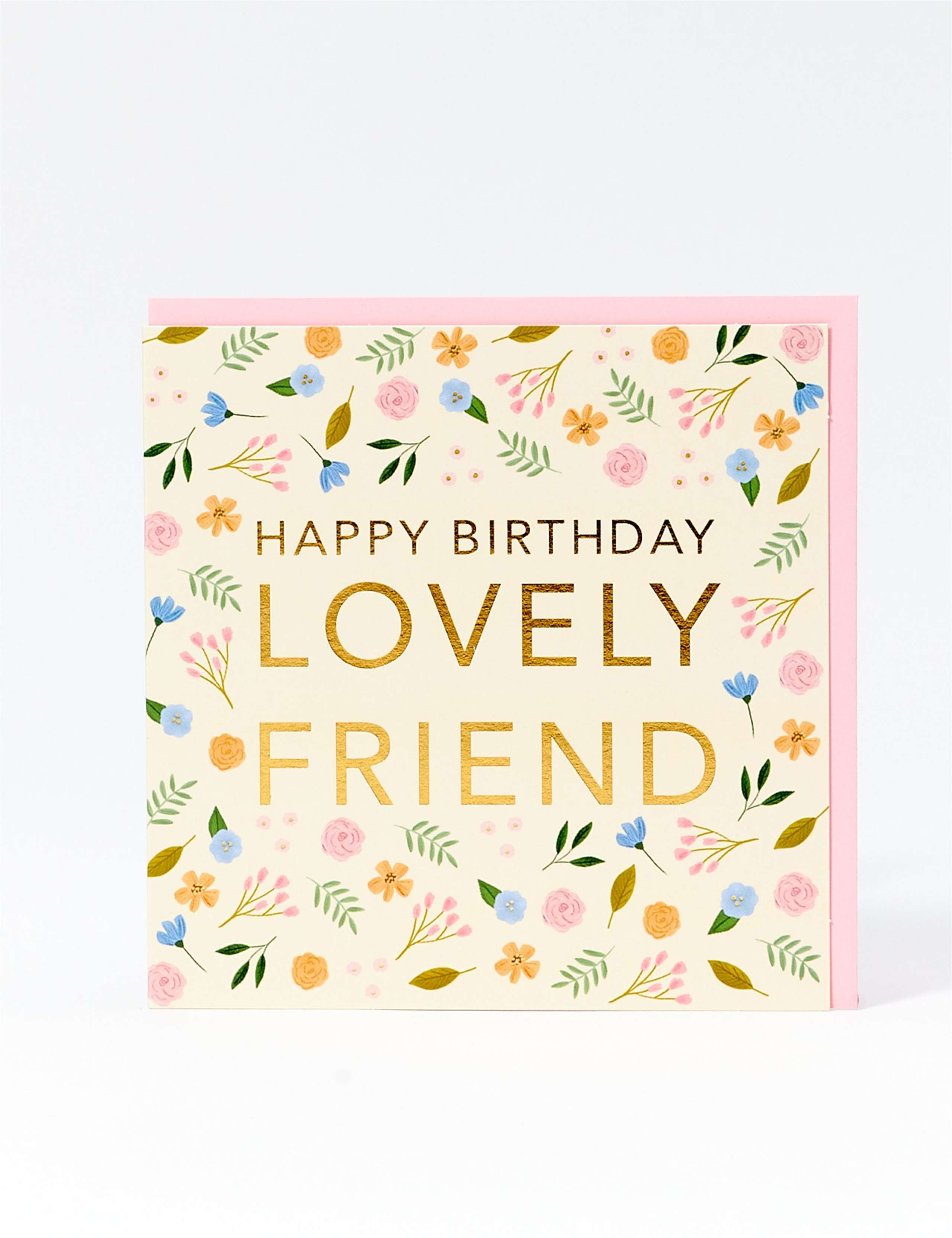Lovely Friend Floral Birthday Card