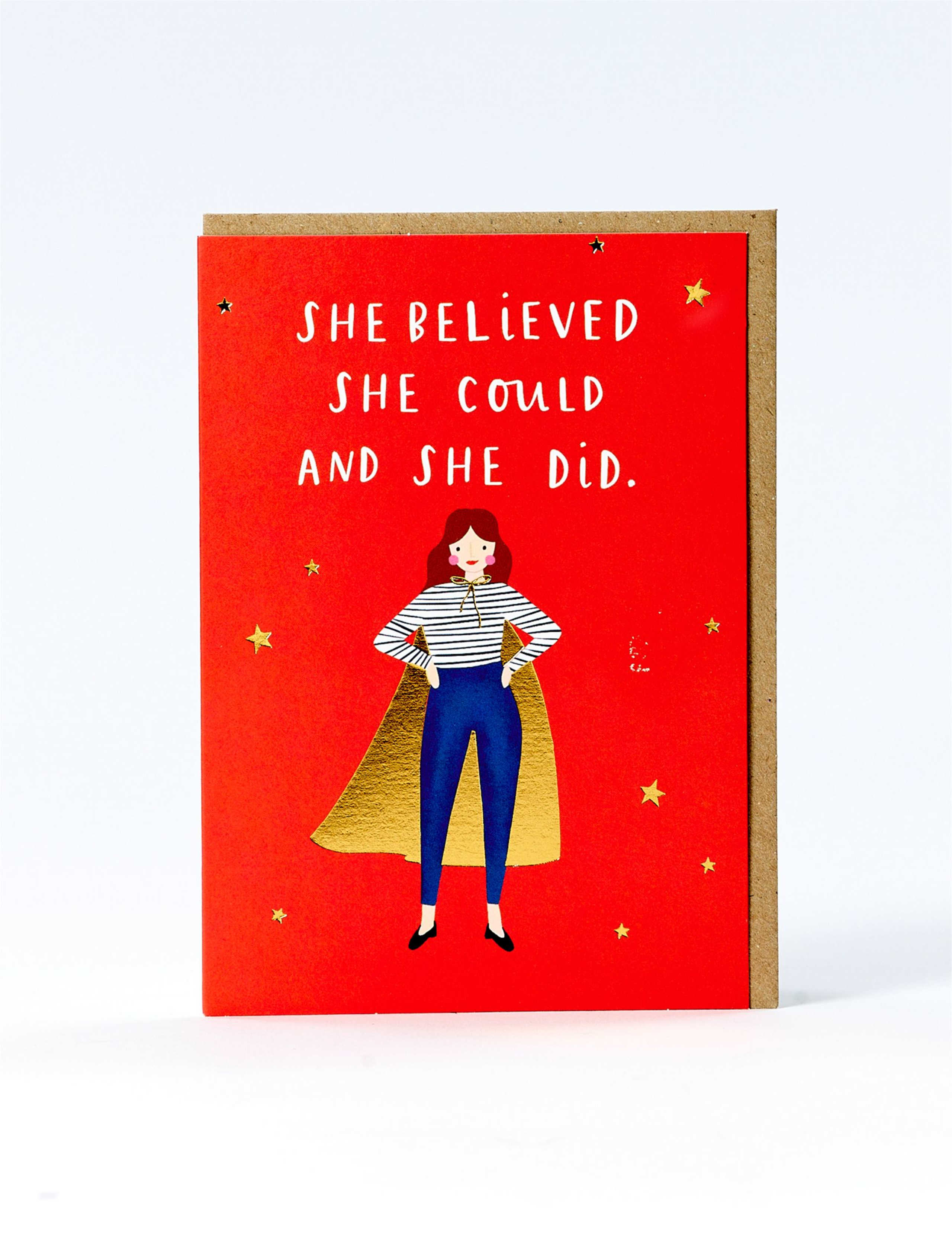 She Believed She Could Contemporary Card