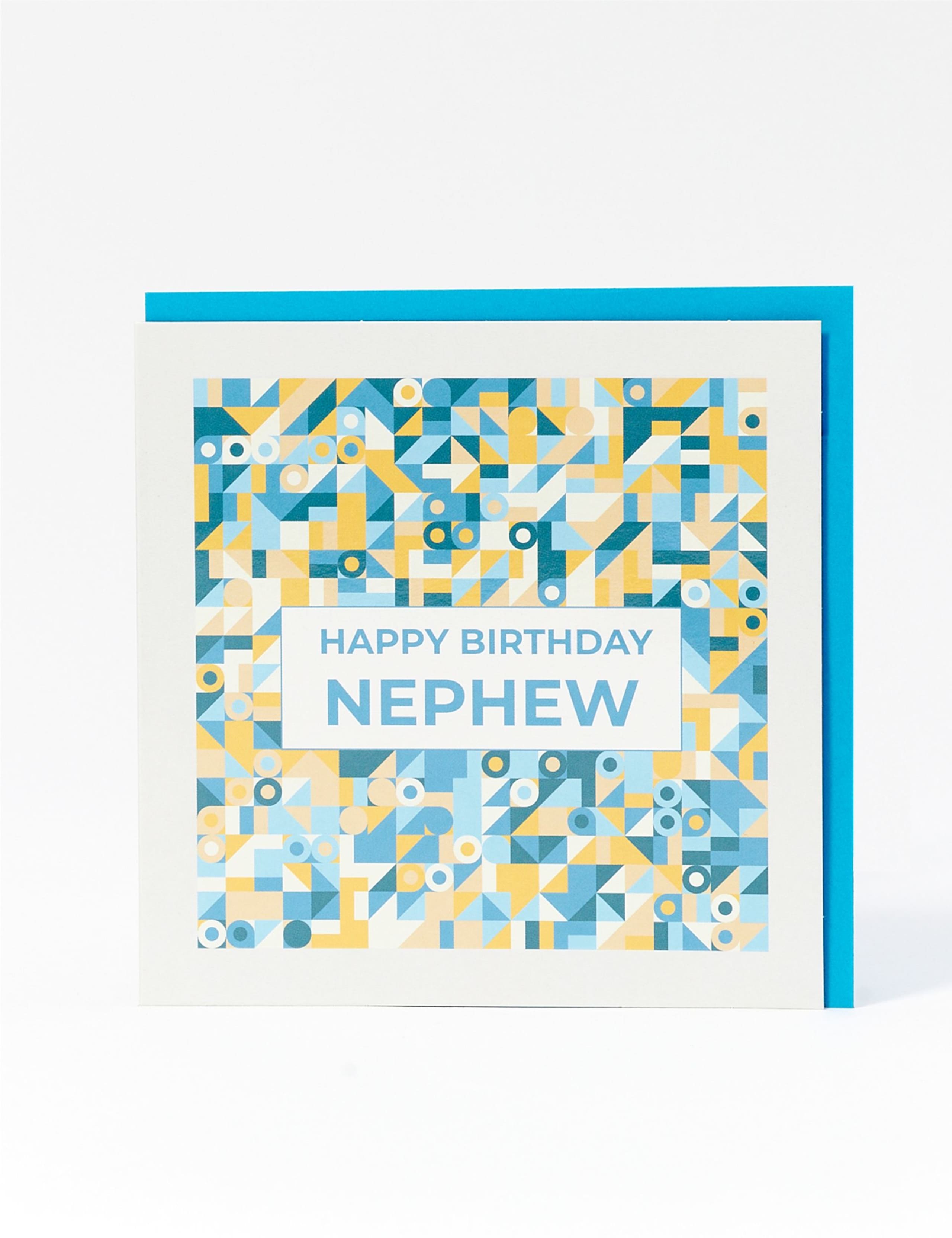 Nephew Geometric Birthday Card