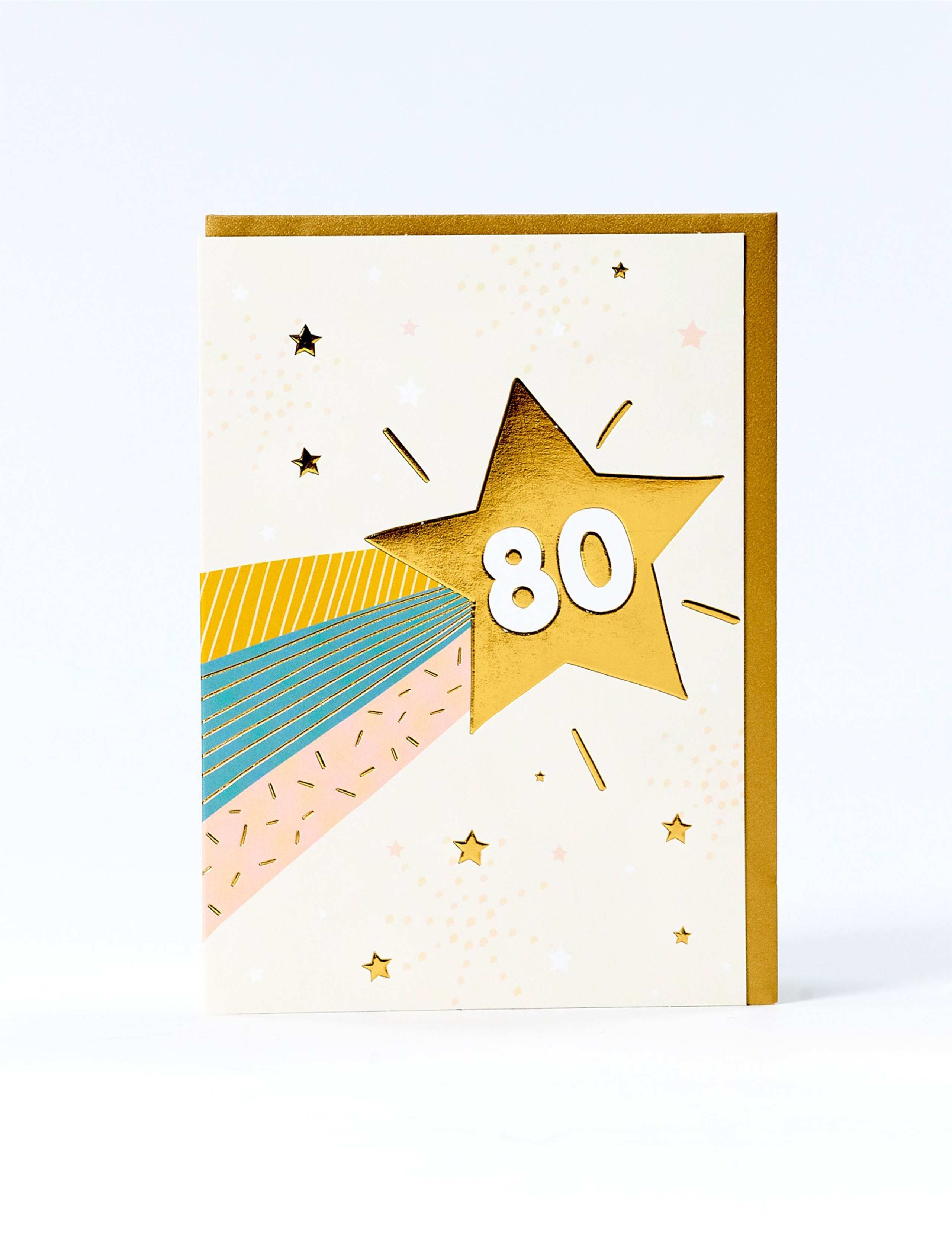 Shooting Star 80th Birthday Card