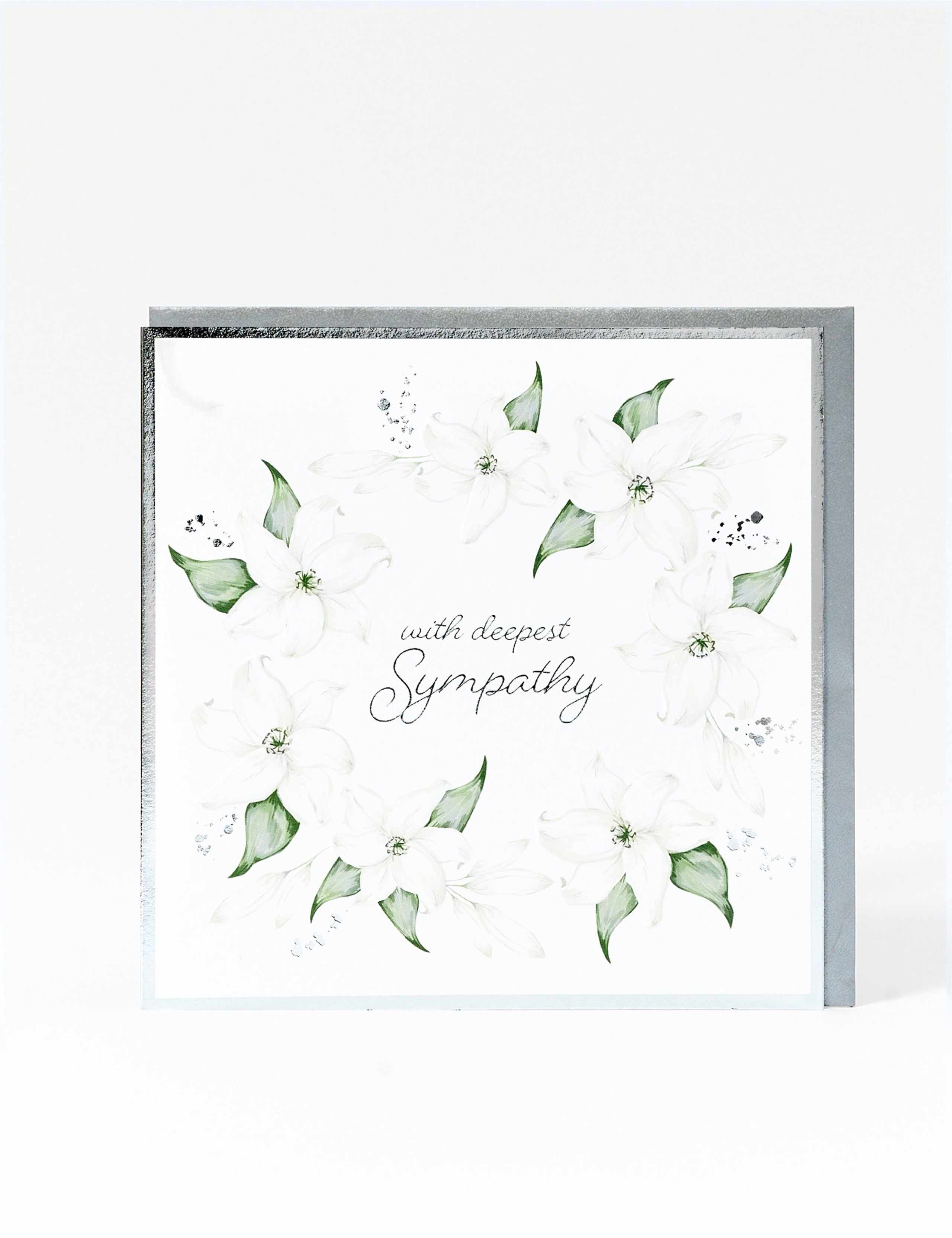 White Lilies Sympathy Card
