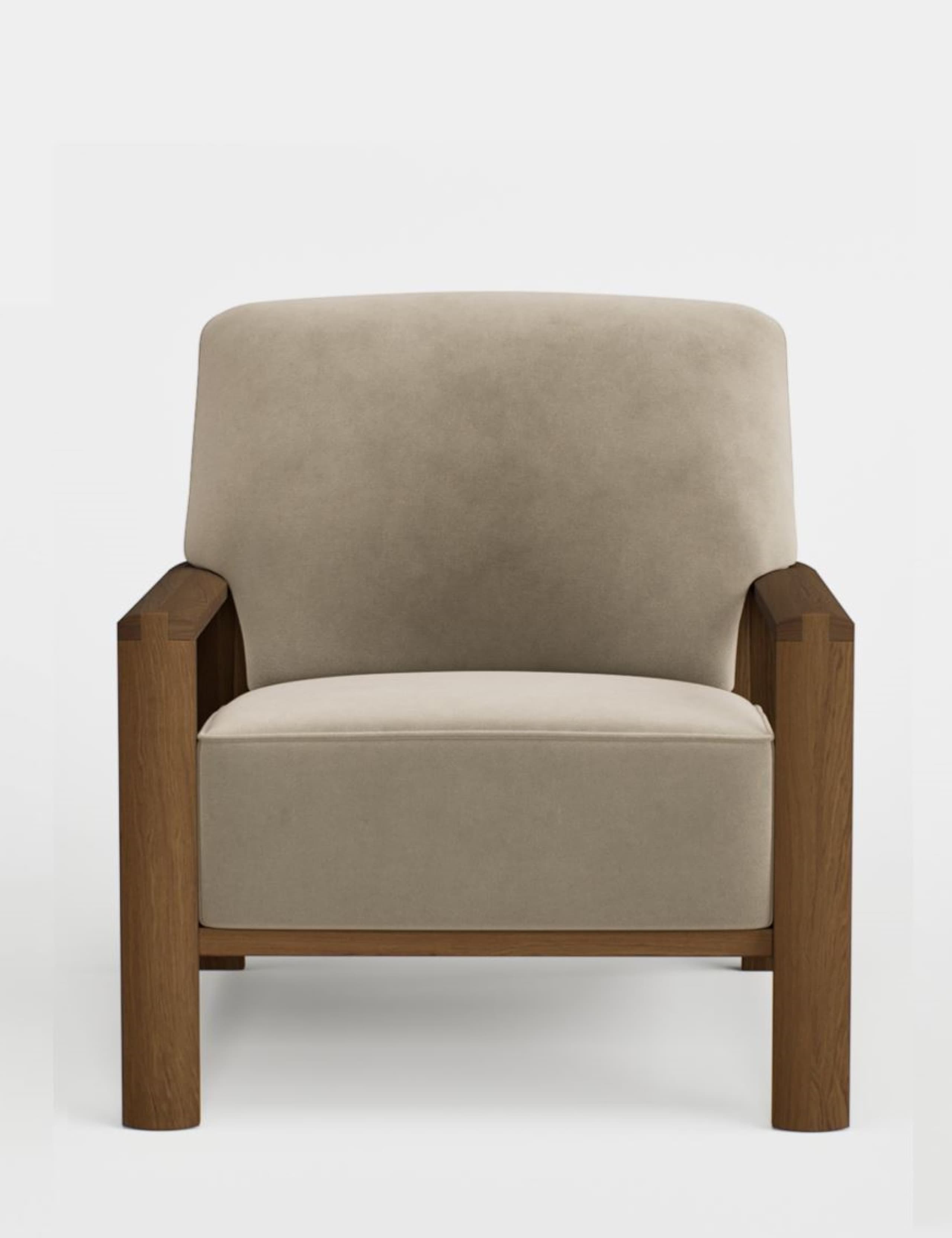Dempsey Oak Accent Chair