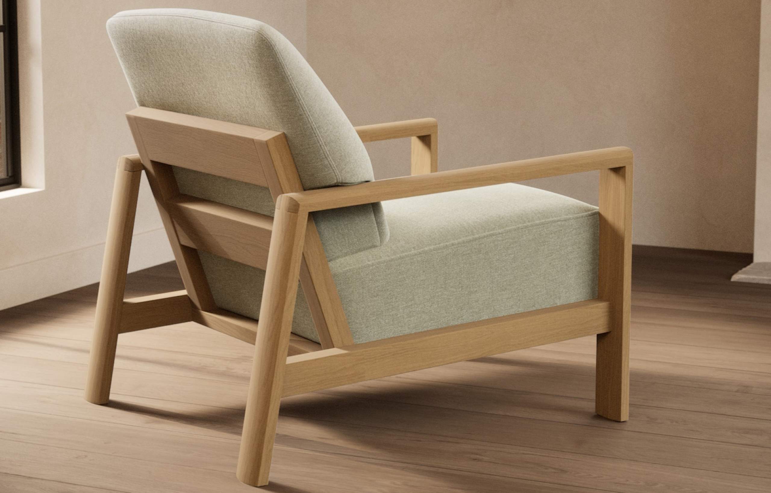 Dempsey Oak Accent Chair 1 of 5