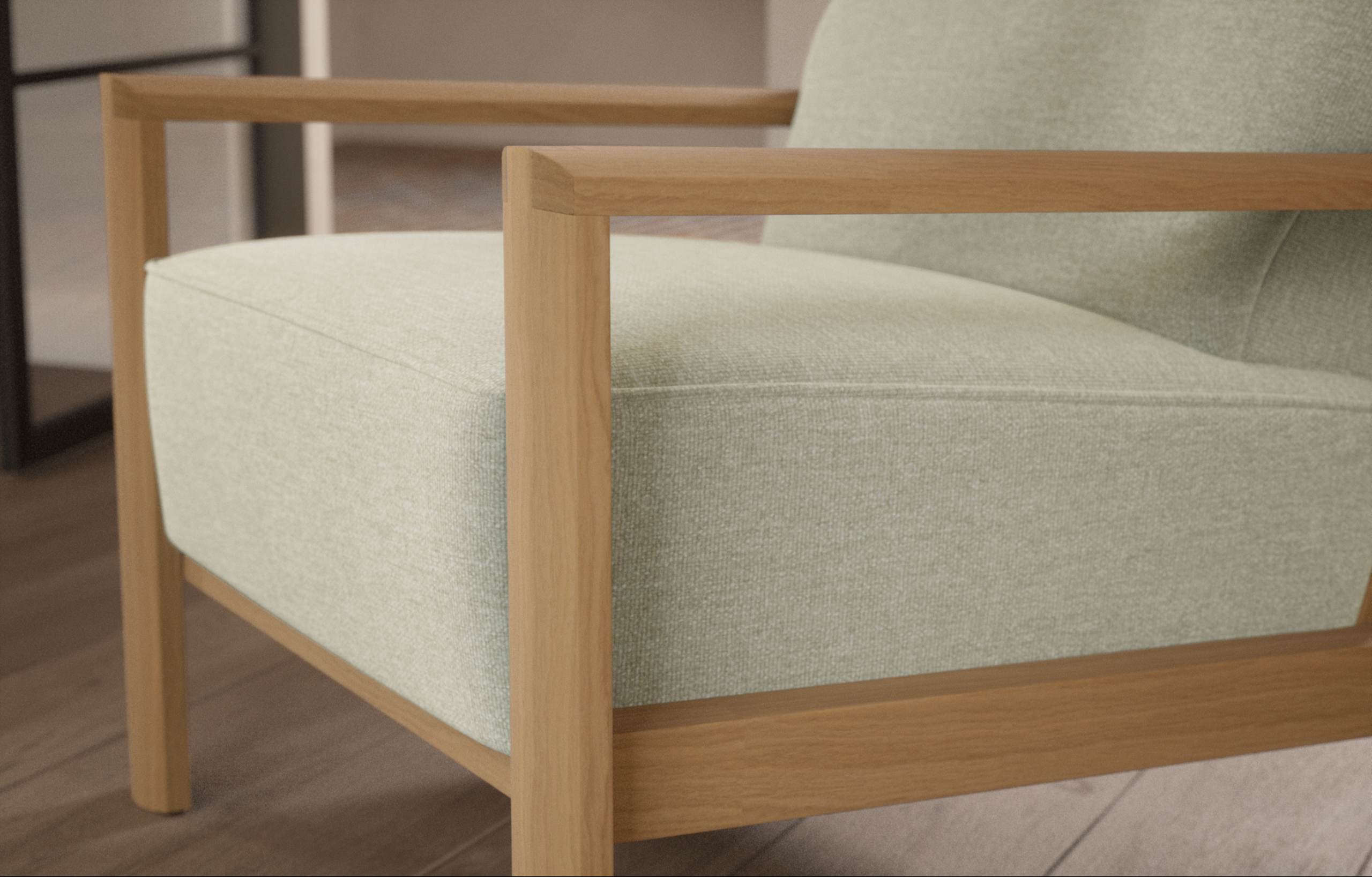 Dempsey Oak Accent Chair 2 of 5