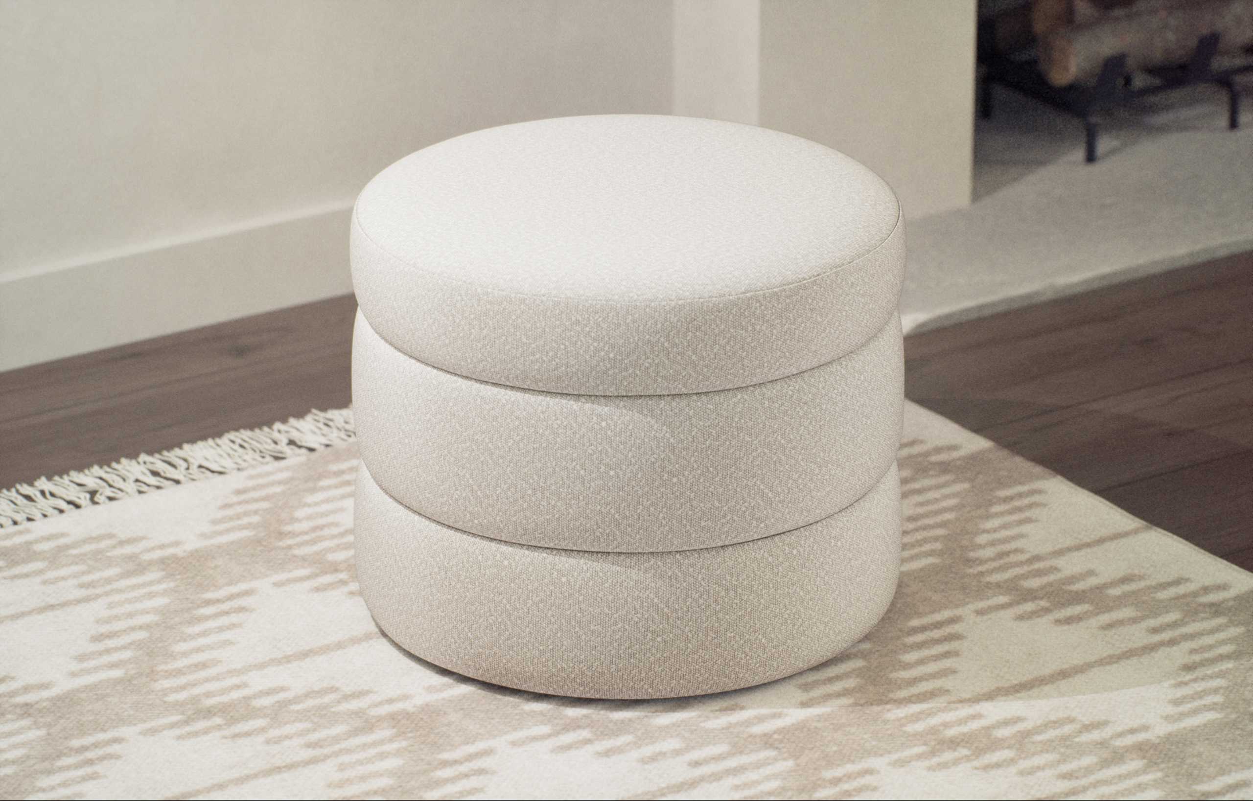 Fluted Storage Footstool 3 of 5