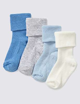 4pk of Baby Socks (0-24 Mths)