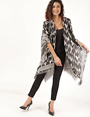 Pure Cotton Self Design Shrug