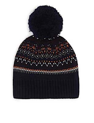 Pure Acrylic Printed Knitted Cap
