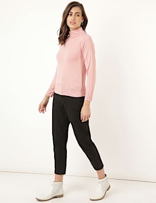 Pure Acrylic Plain Turtle Neck Jumper