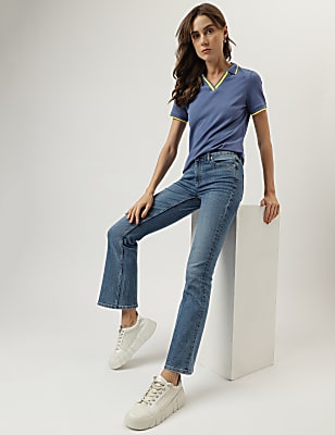 Pure Cotton Polo Neck T-Shirt