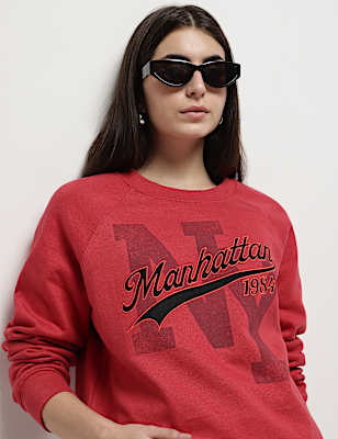 Pure Cotton Embroidered Sweatshirt