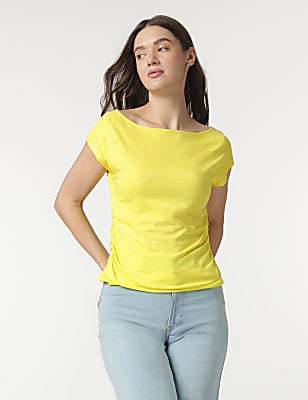 Cotton Rich Cap Sleeves Top