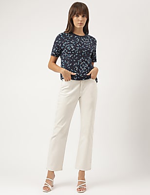 Pure Cotton Floral Printed T-Shirt