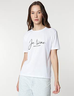 Embroidered Round Neck T-Shirt