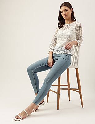 Embroidered Round Neck Blouse