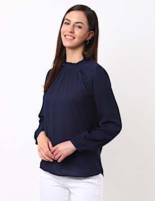 High Neck Jersey Top