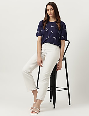 Floral Printed Short Sleeve T-Shirt