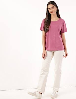 Relaxed Fit Crew Neck Tee