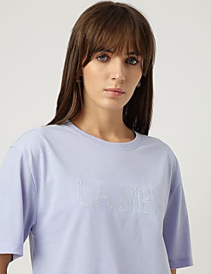 Embroidered Round Neck T-Shirt