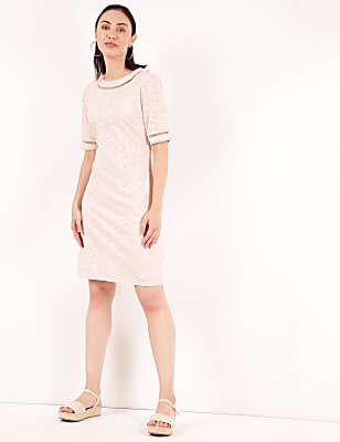 Pure Cotton Embroidery Round Neck Dress