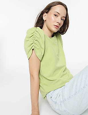 Cotton Rich Half Sleeves Top