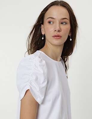 Cotton Rich Half Sleeves Top