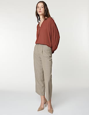 Plain Mandarin Collar Blouse