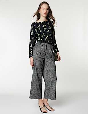 Pure Viscose Printed Round Neck Blouse