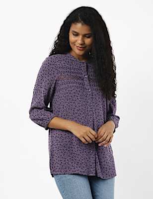 Viscose Lace Detail Blouse