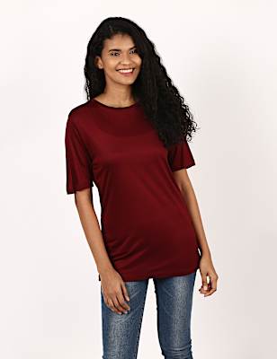 SS Mercerised Round Neck Plain Tee