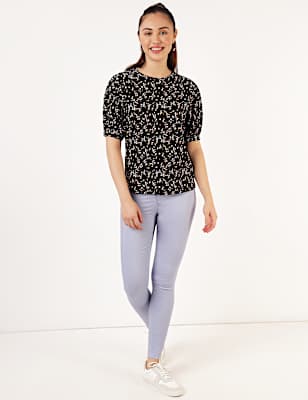 Floral Round Neck Top