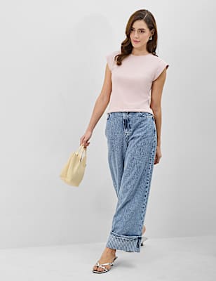 Pure Cotton Ribbed Top