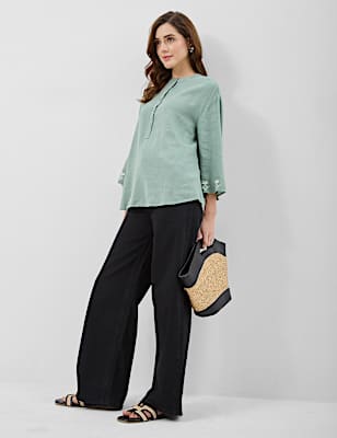 Linen-Rich Embroidered Tunic