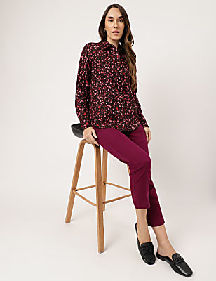 Linen Floral Printed Regular Fit Shirt