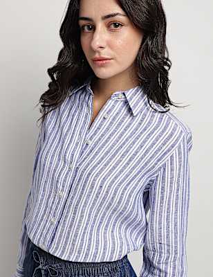 Pure Linen Bengal Stripes Shirt