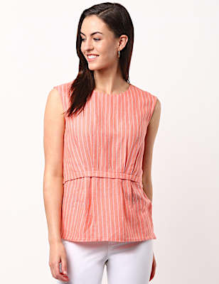 Linen Mix Stripe Tunic