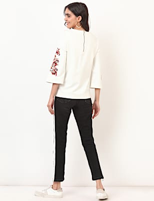 Cotton Mix Plain Slim Fit Jeans
