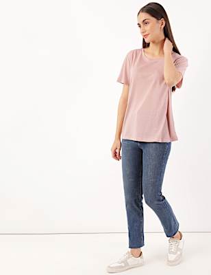 Cotton Mix Plain Slim Fit Jeans