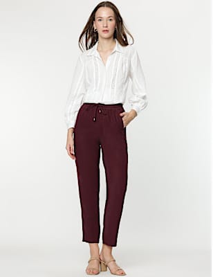 Linen Rich Straight Leg Trousers