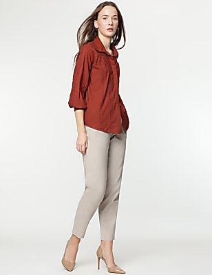 Linen Rich Straight Leg Trousers