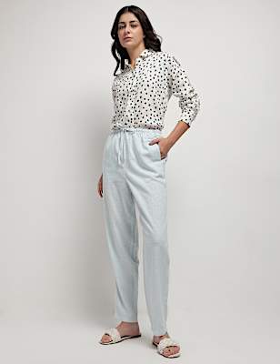 Linen Rich Tapered Trousers