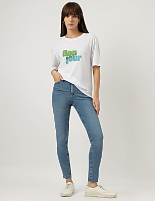 Skinny Mid Waist Jeans
