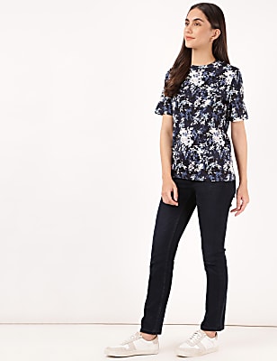 Slim Fit Cotton Blend Jeans