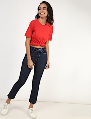 Cotton Mix Plain Regular Fit Jeans