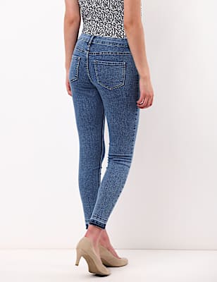 Front Slit Denim w/Stretch