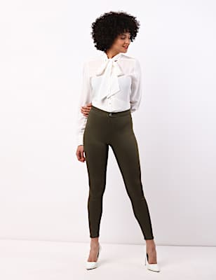 Cotton Mix Plain Skinny Fit Trouser
